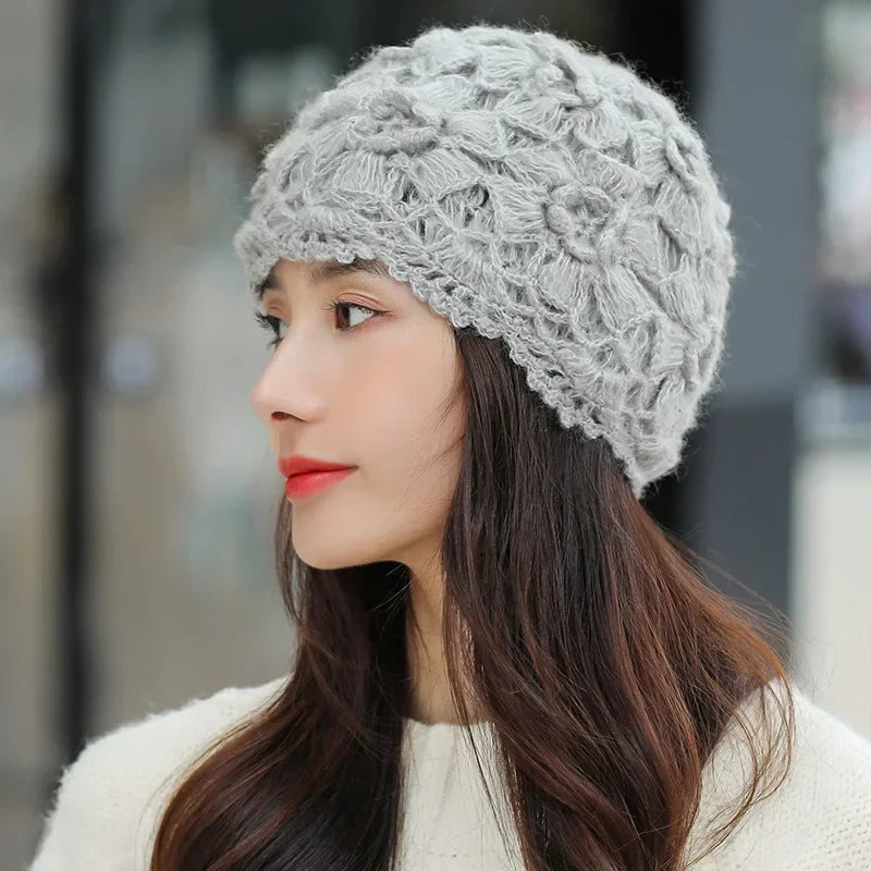 Bonnet Femme Crocheté Léger - Floraso