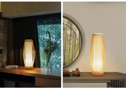 Lampe de Chevet Japonaise Zen en Bambou