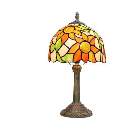 Lampe de chevet Tiffany en Verre Vitrail avec Motif
