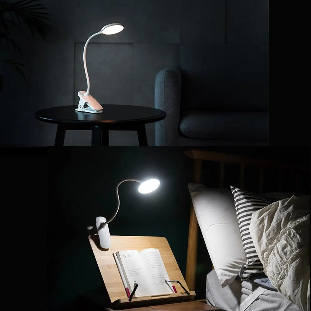 Lampe de bureau Liseuse à Pince Blanche