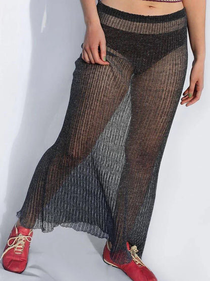 Jupe plissée transparente