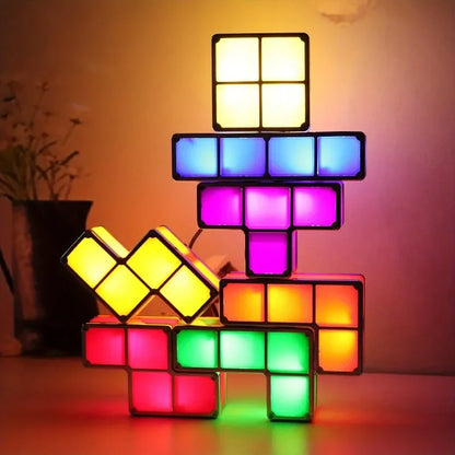 Lampe de Chevet Puzzle 3D Coloré