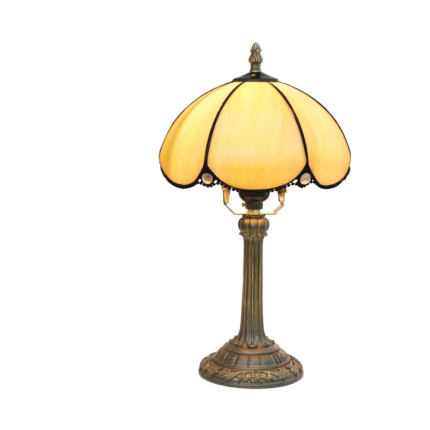 Lampe de chevet Tiffany en Verre Vitrail avec Motif