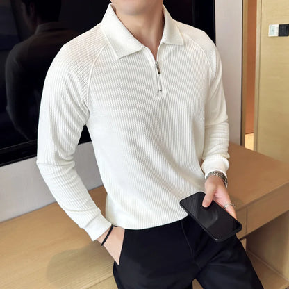 Merino wool half zip sweater