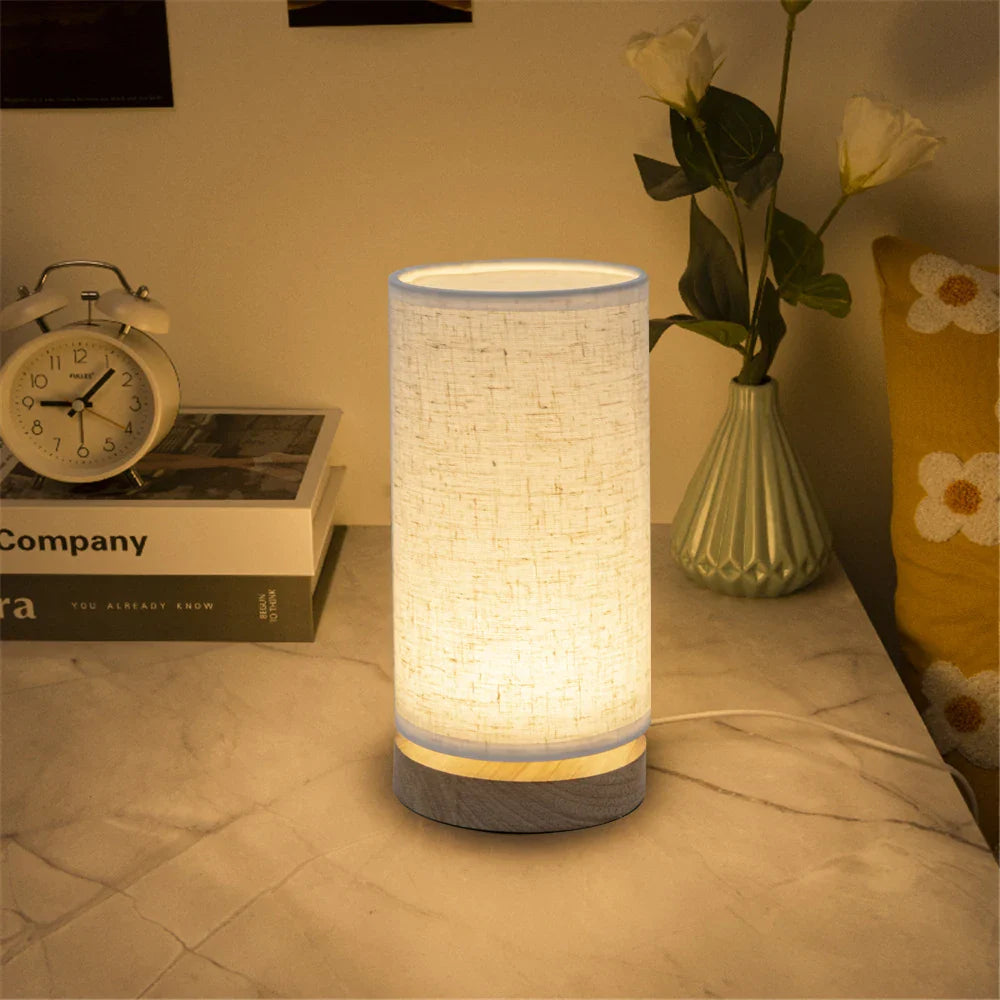 Lampe de Chevet Moderne Bois Massif LED