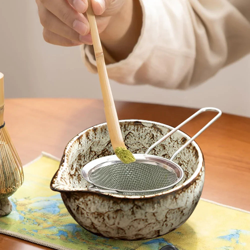 Kit Matcha 6 Pièces – Bol Céramique & Fouet Bambou