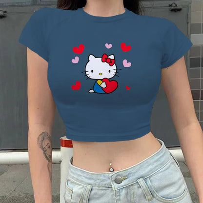 Crop top femme hello kitty