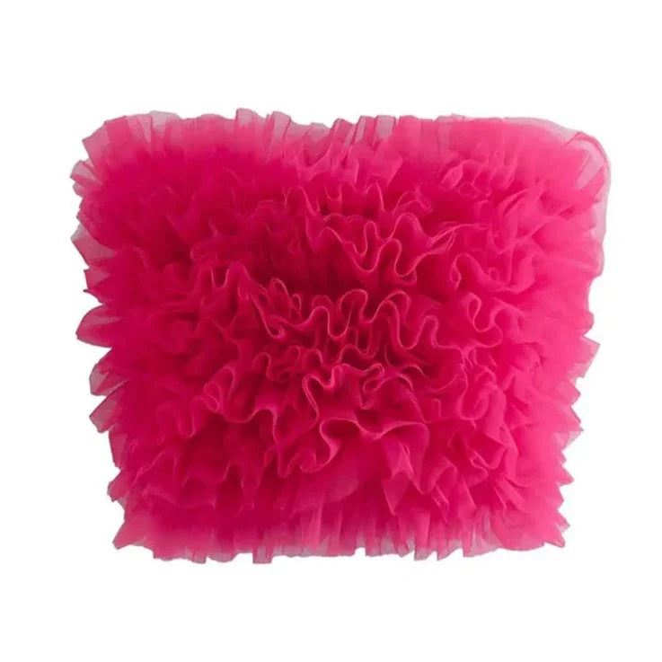 Crop top en tulle femme