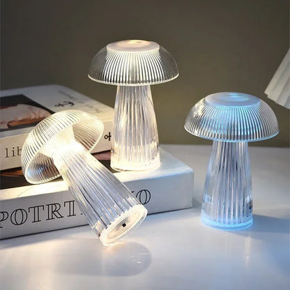 Lampe De Chevet Veilleuse Champignon Transparente