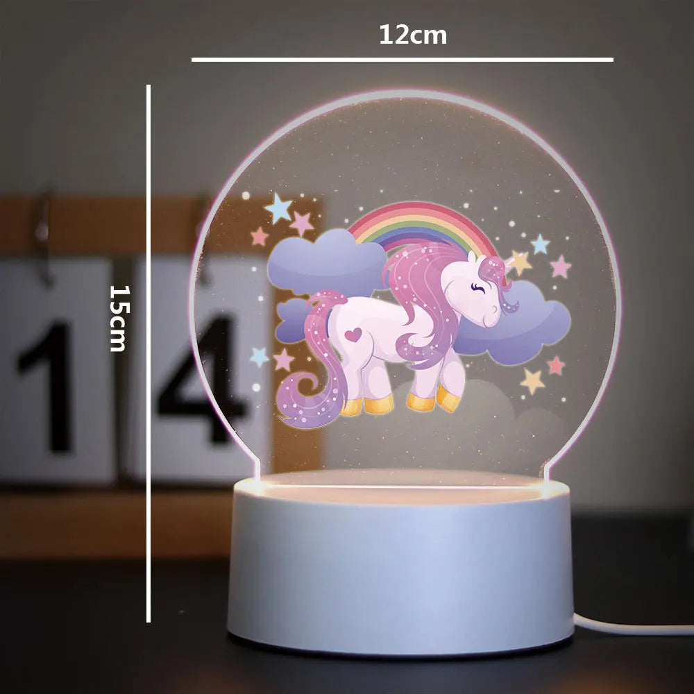 Lampe de Chevet Licorne LED 3D pour Enfant