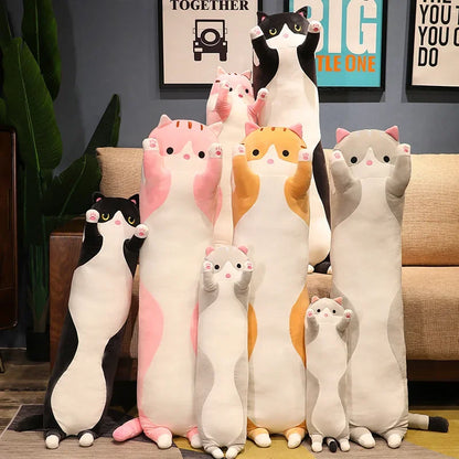 Coussin peluche chat