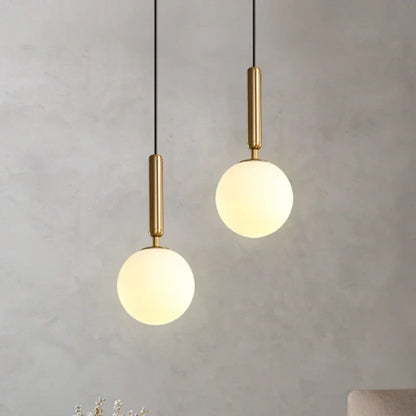 Lampe de Chevet Suspendue en Verre Moderne Doré