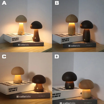 MushLume | Lampe en bois de champignon mystique