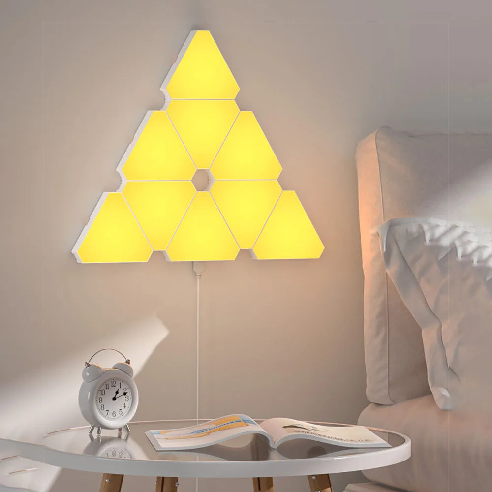 Lampe de chevet Murale LED Triangulaire RGB