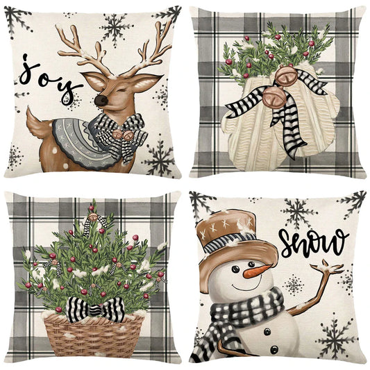 Coussin aux motifs de Noël douillets