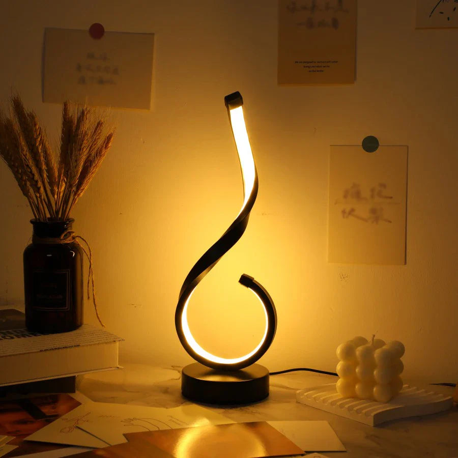 Lampe de Chevet Design Ondulé