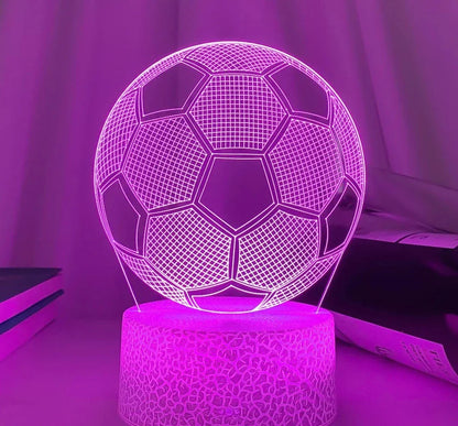 Lampe de chevet 3D Tactile ballon de Football - lampechevetdesign.com