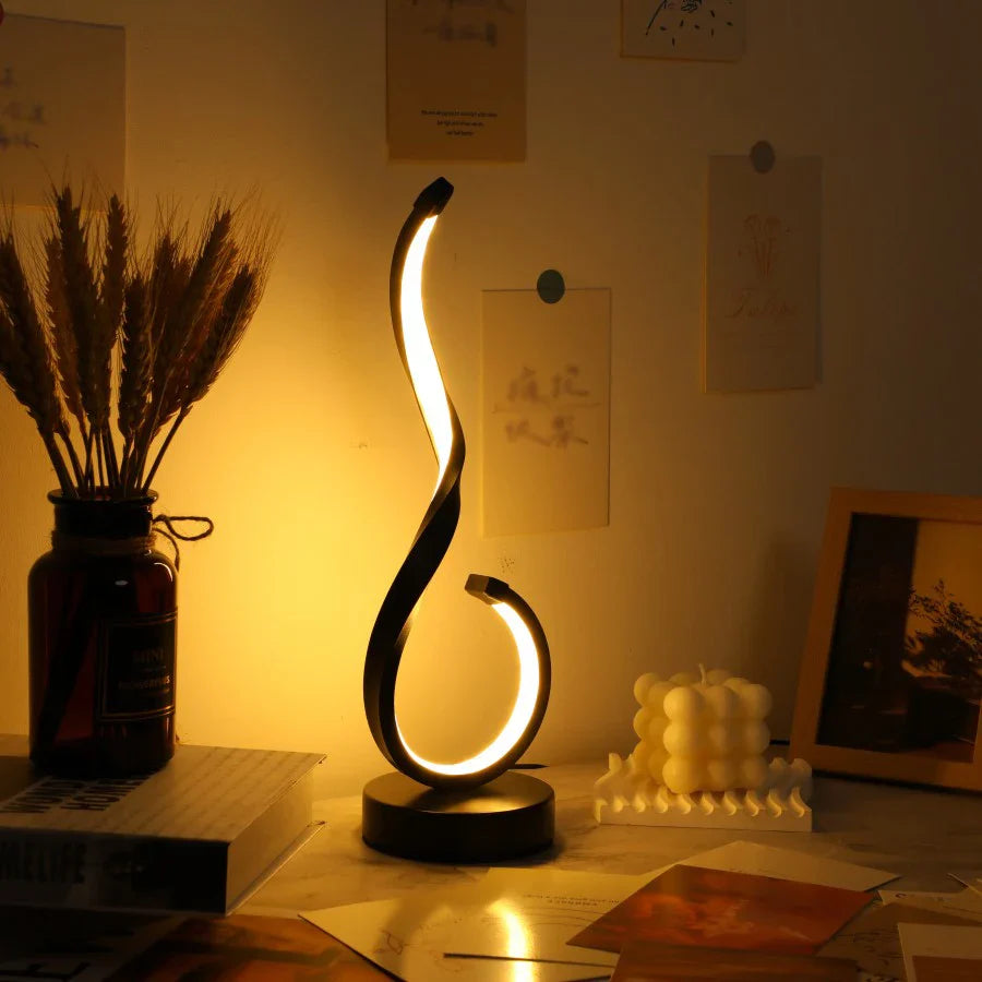 Lampe de Chevet Design Ondulé