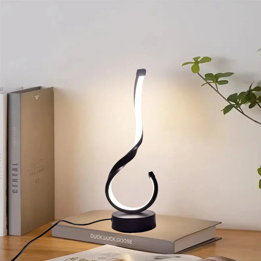 Lampe de Chevet Design Ondulé