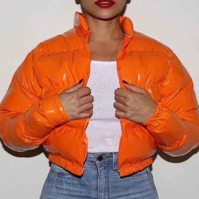 Femme crop top puffer jacket