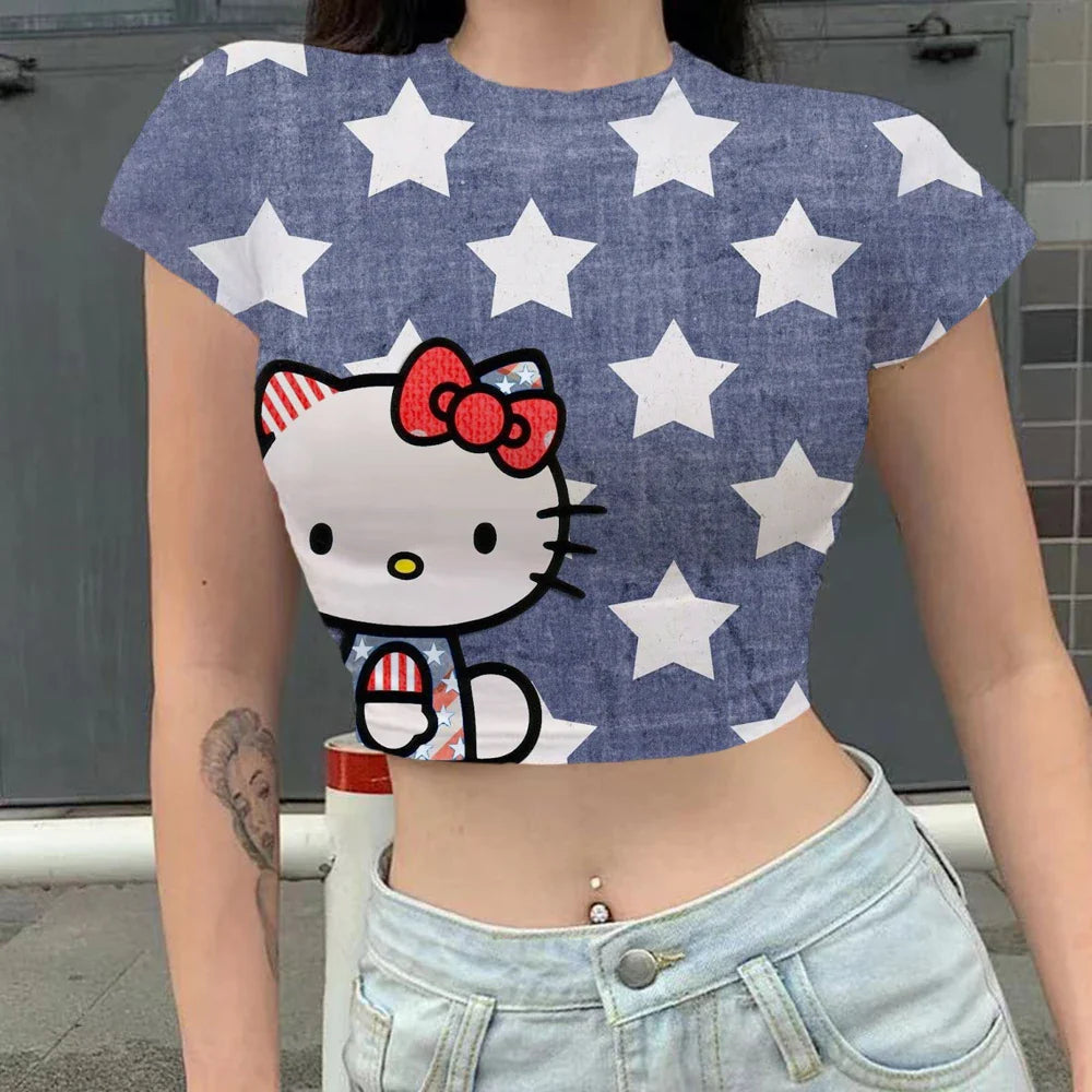 Crop top hello kitty