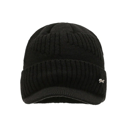 Bonnet Casquette Noir en Maille - KnitCap Elite