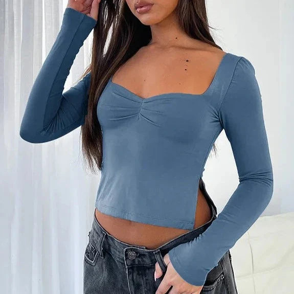 Long sleeve crop tops