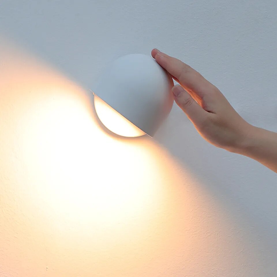 Lampe de chevet Murale Semi-Sphère Noir et Blanc