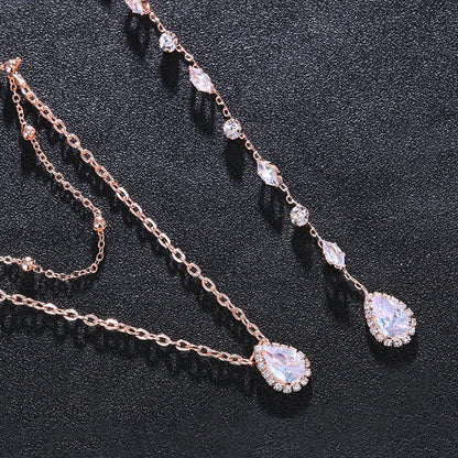 Collier de Dos Mariage Or Rose