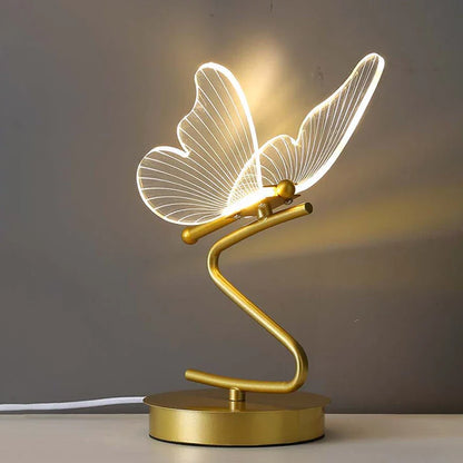 Lampe de Chevet Papillon Dorée Design