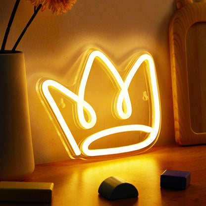Lampe de chevet LED USB Néon Couronne