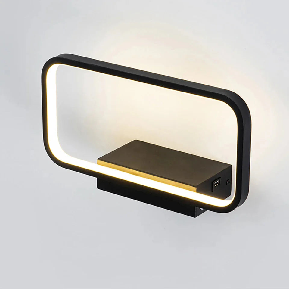 Lampe de chevet Murale Moderne Tactile avec Chargeur de Téléphone