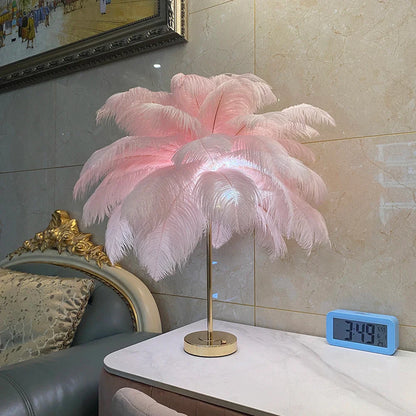 Lampe de chevet Plumes Tactile LED