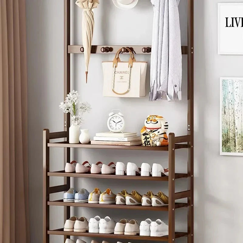 Étagère chaussure en bois porte vêtements - WoodBam-Sympa™