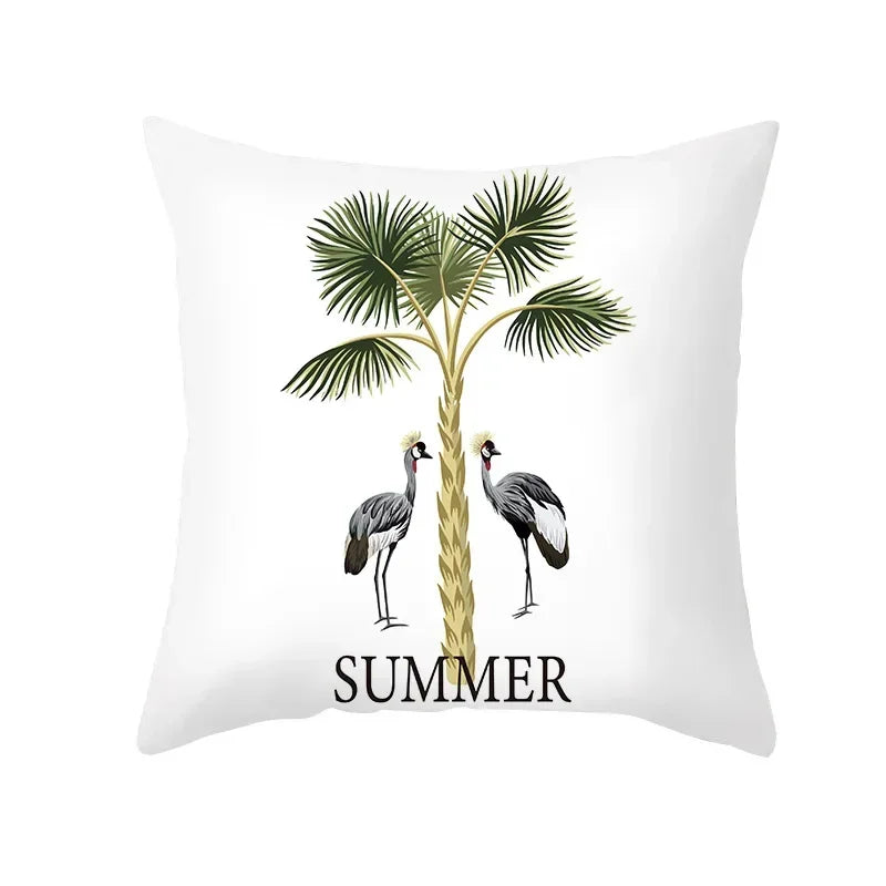 Housse coussin animaux jungle