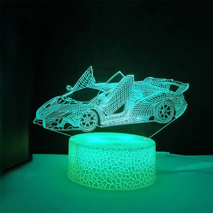 Lampe de chevet 3D Voiture de luxe