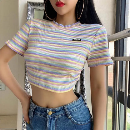 Crop top rayé