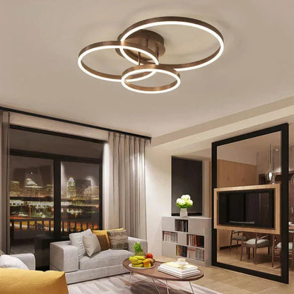 Plafonnier Éléphant en Anneau LED - Luminaire Moderne Design Géométrique avec Éclairage Économe en Énergie