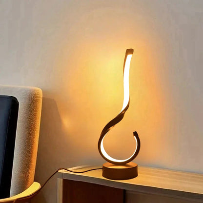 Lampe de Chevet Design Ondulé