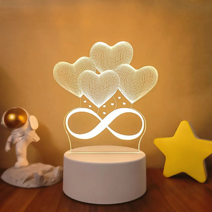 Lampe de chevet 3D Love - lampechevetdesign.com