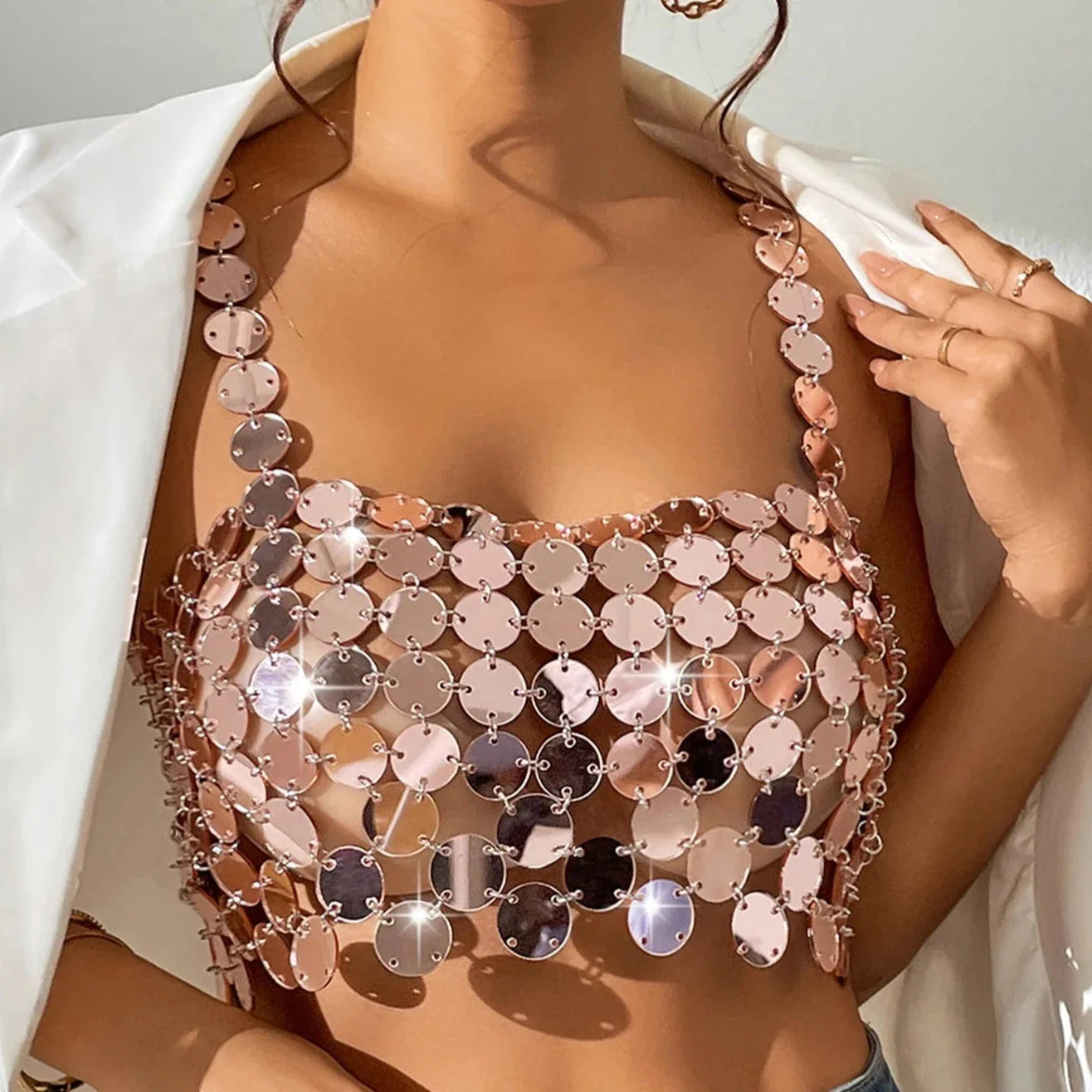 Crop top rose gold