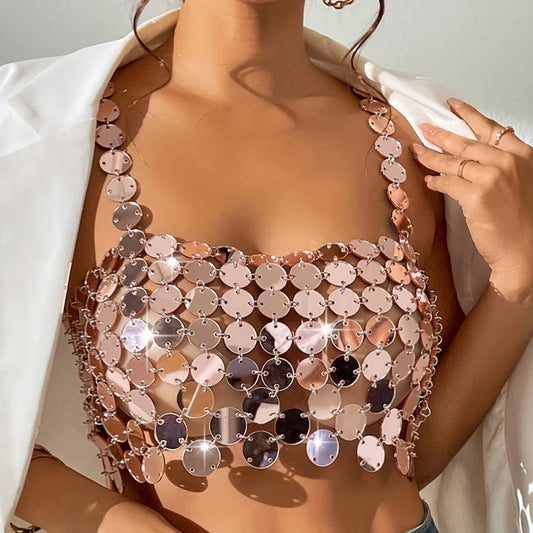 Crop top rose gold