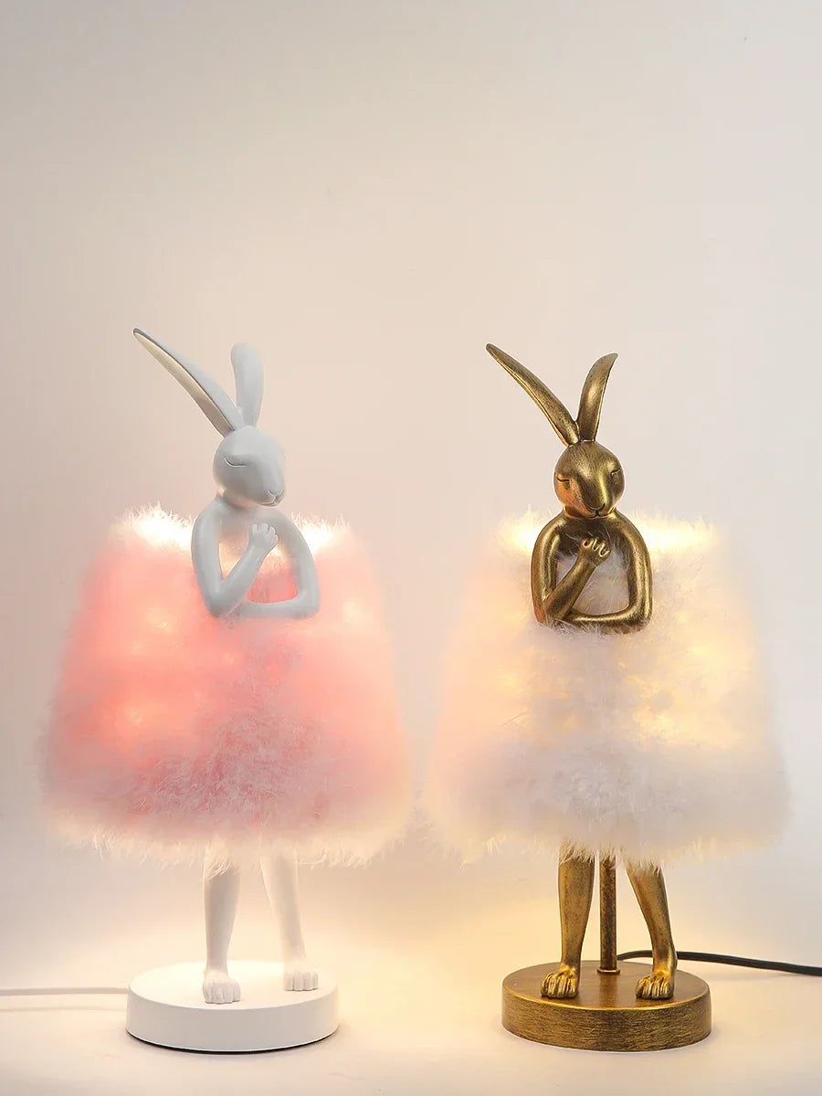 Lampe de Chevet Plume en Forme de Lapin