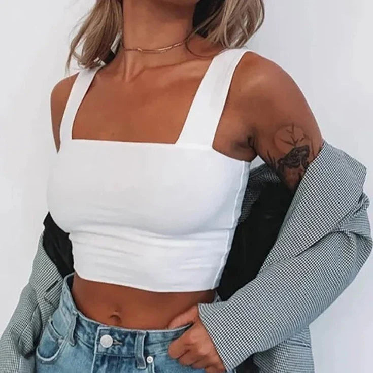 White crop top