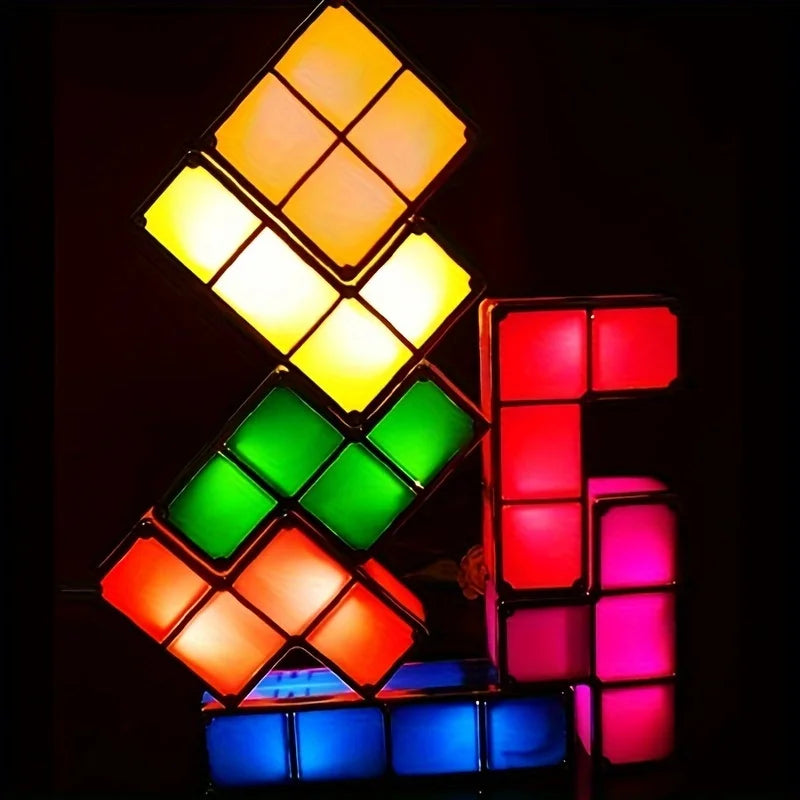 Lampe de Chevet Puzzle 3D Coloré