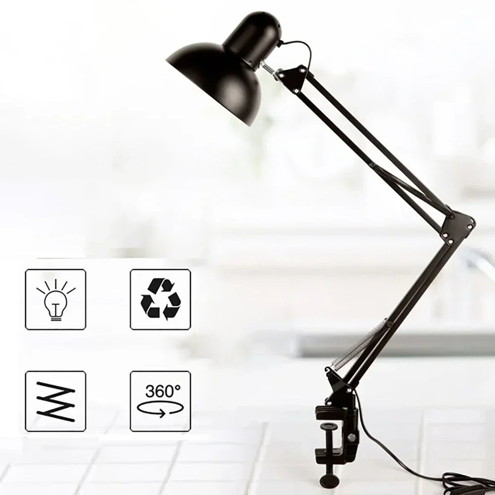 Lampe de Bureau Pliable à Clip Moderne