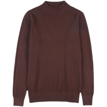 Brown mock neck sweater