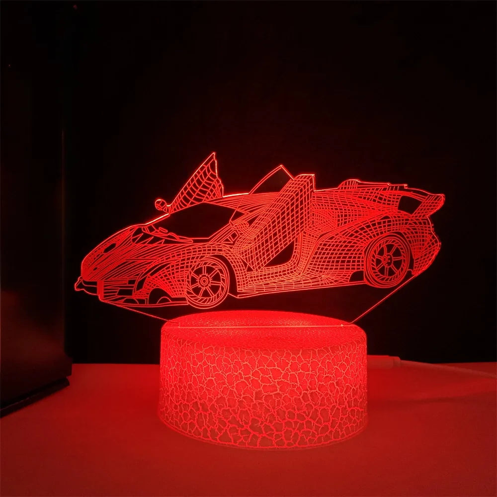 Lampe de chevet 3D Voiture de luxe