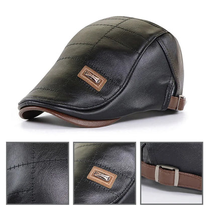 Béret Homme en Cuir - Élegant
