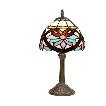 Lampe de chevet Tiffany en Verre Vitrail avec Motif